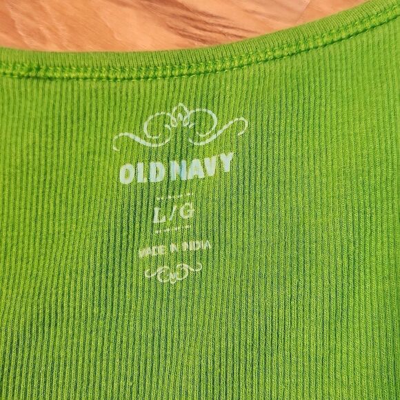 💜Old Navy Green Ribbed Tanktop Large - Picture 4 of 7